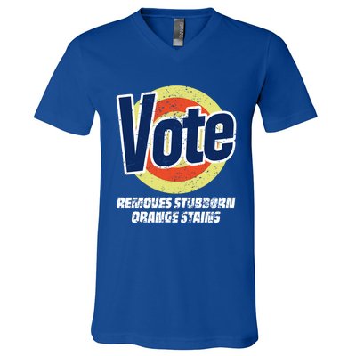 Vote Removes Stubborn Orange Stains Kamala Harris Gift V-Neck T-Shirt