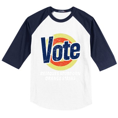 Vote Removes Stubborn Orange Stains Kamala Harris Gift Baseball Sleeve Shirt