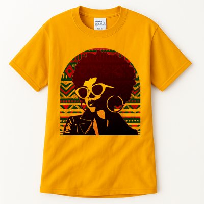 Vintage Retro Stylish Black African American Woman With Afro Tall T-Shirt