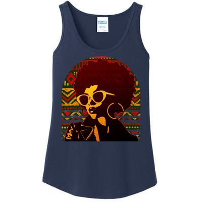 Vintage Retro Stylish Black African American Woman With Afro Ladies Essential Tank