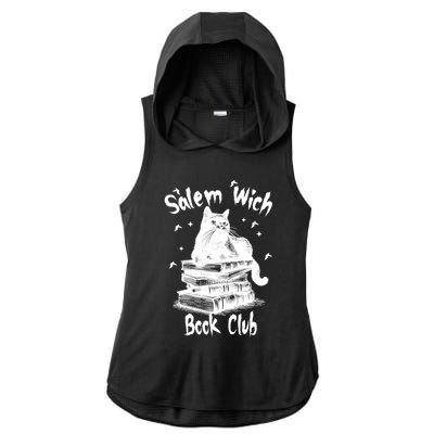 Vintage Retro Salem Witch Book Club Ladies PosiCharge Tri-Blend Wicking Draft Hoodie Tank