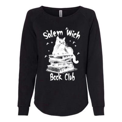 Vintage Retro Salem Witch Book Club Womens California Wash Sweatshirt