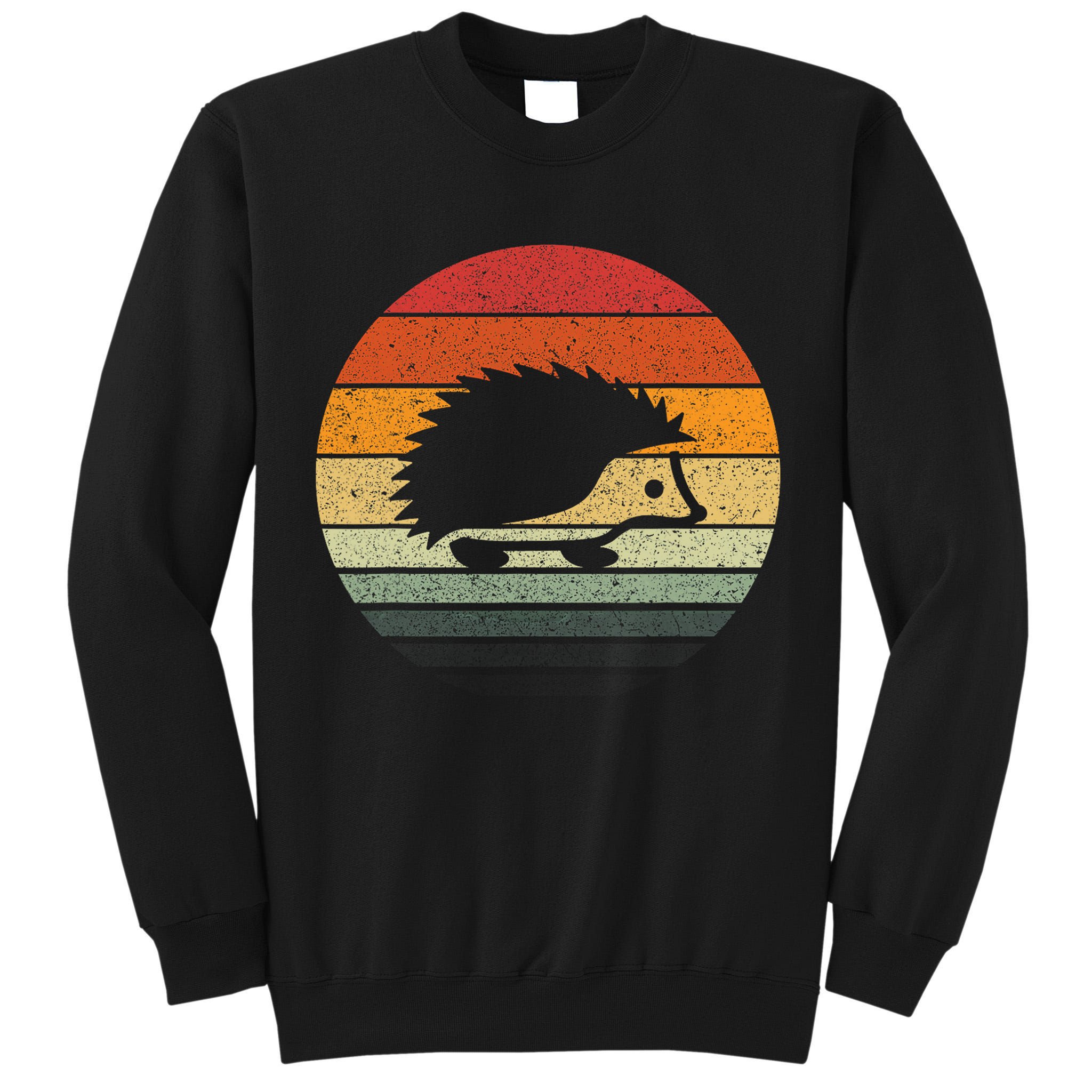 Vintage Retro Sunset Hedgehog Tall Sweatshirt