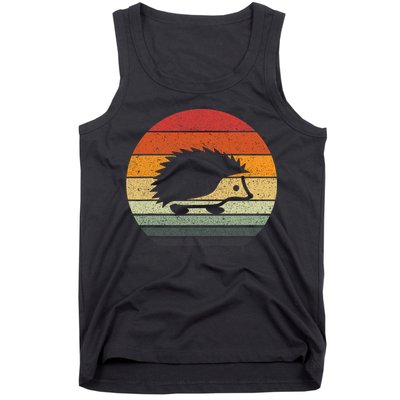 Vintage Retro Sunset Hedgehog Tank Top