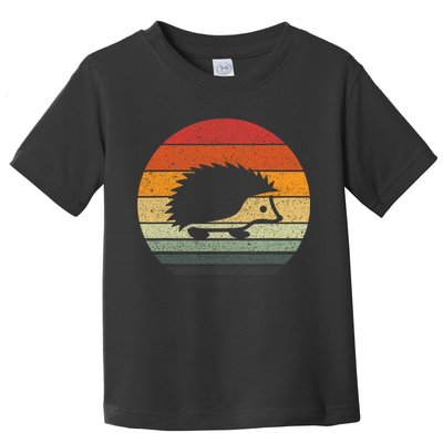 Vintage Retro Sunset Hedgehog Toddler T-Shirt