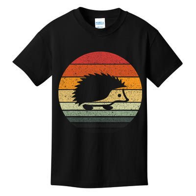 Vintage Retro Sunset Hedgehog Kids T-Shirt