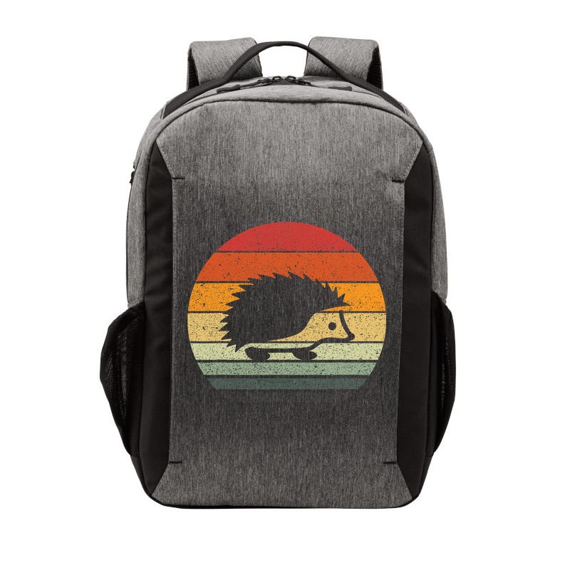 Vintage Retro Sunset Hedgehog Vector Backpack