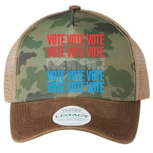 Vote Retro Style Vote 2024 Election Legacy Tie Dye Trucker Hat