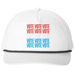 Vote Retro Style Vote 2024 Election Snapback Five-Panel Rope Hat