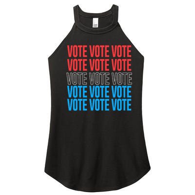 Vote Retro Style Vote 2024 Election Women’s Perfect Tri Rocker Tank