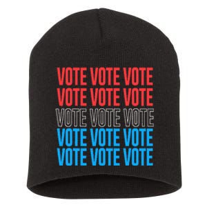 Vote Retro Style Vote 2024 Election Short Acrylic Beanie