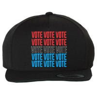 Vote Retro Style Vote 2024 Election Wool Snapback Cap