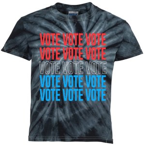 Vote Retro Style Vote 2024 Election Kids Tie-Dye T-Shirt