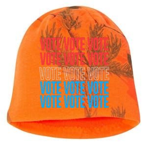 Vote Retro Style Vote 2024 Election Kati - Camo Knit Beanie