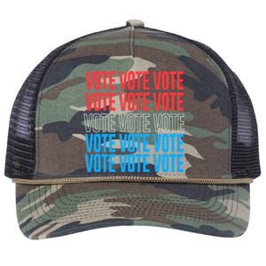 Vote Retro Style Vote 2024 Election Retro Rope Trucker Hat Cap