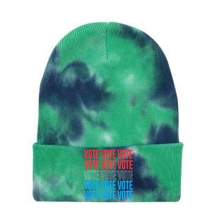 Vote Retro Style Vote 2024 Election Tie Dye 12in Knit Beanie