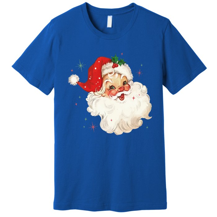 Vintage Retro Santa Christmas Gift Premium T-Shirt