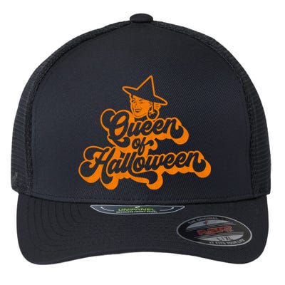 Vintage Retro Style Halloween Queen Of Halloween Funny Gift Flexfit Unipanel Trucker Cap