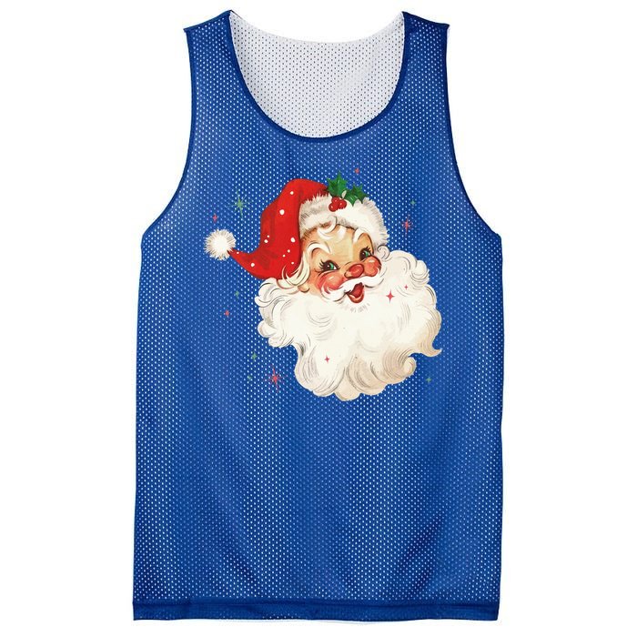 Vintage Retro Santa Christmas Gift Mesh Reversible Basketball Jersey Tank