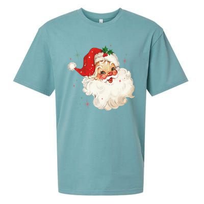 Vintage Retro Santa Christmas Gift Sueded Cloud Jersey T-Shirt