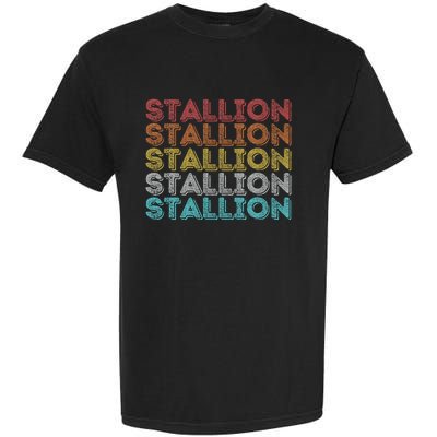 Vintage Retro Stallion Garment-Dyed Heavyweight T-Shirt