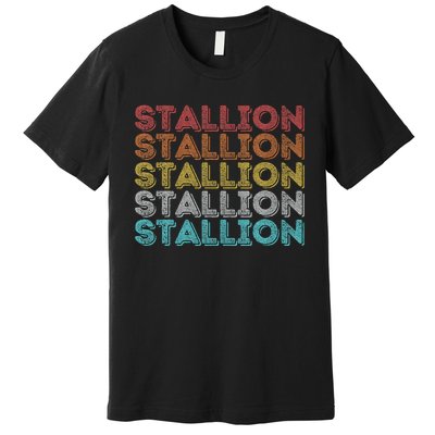 Vintage Retro Stallion Premium T-Shirt