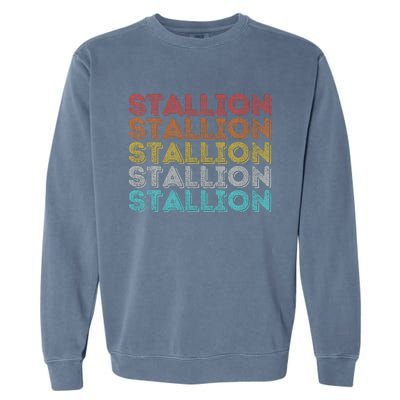 Vintage Retro Stallion Garment-Dyed Sweatshirt