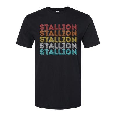 Vintage Retro Stallion Softstyle CVC T-Shirt