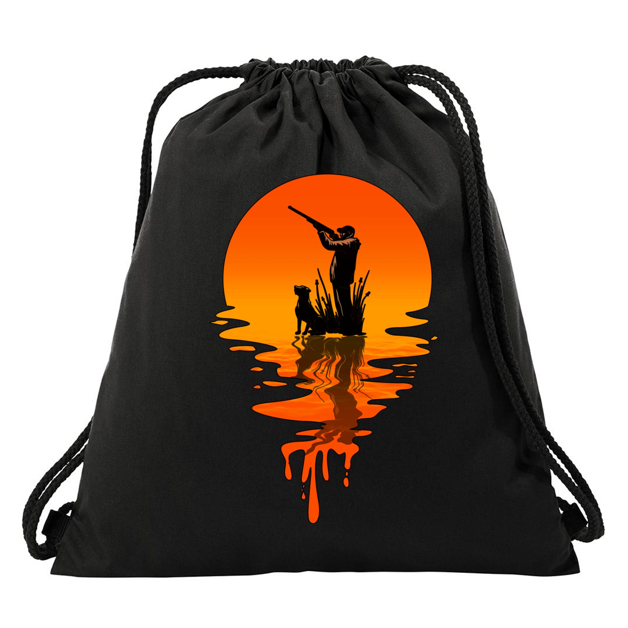 Vintage Retro Style Duck Hunting Gift Drawstring Bag
