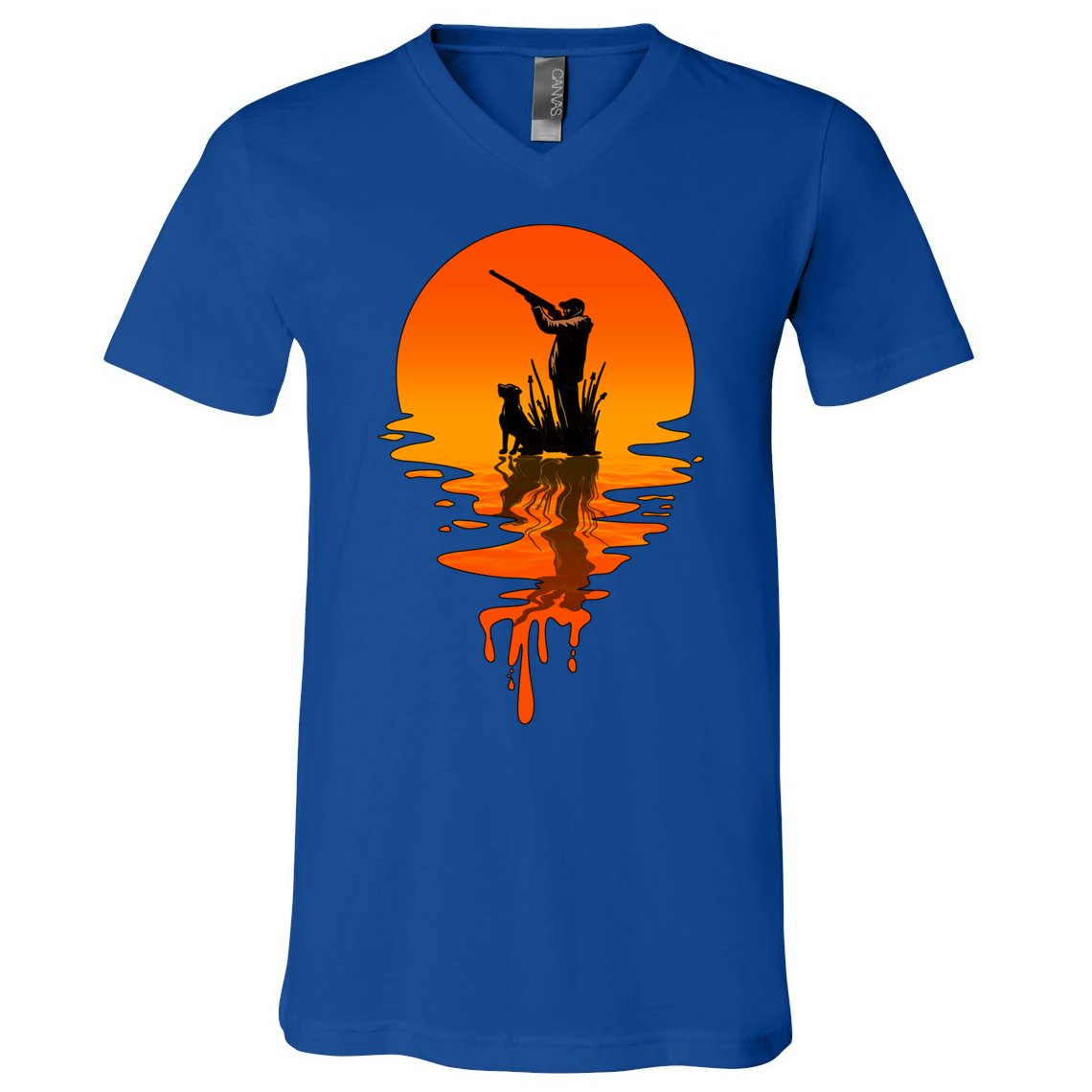 Vintage Retro Style Duck Hunting Gift V-Neck T-Shirt