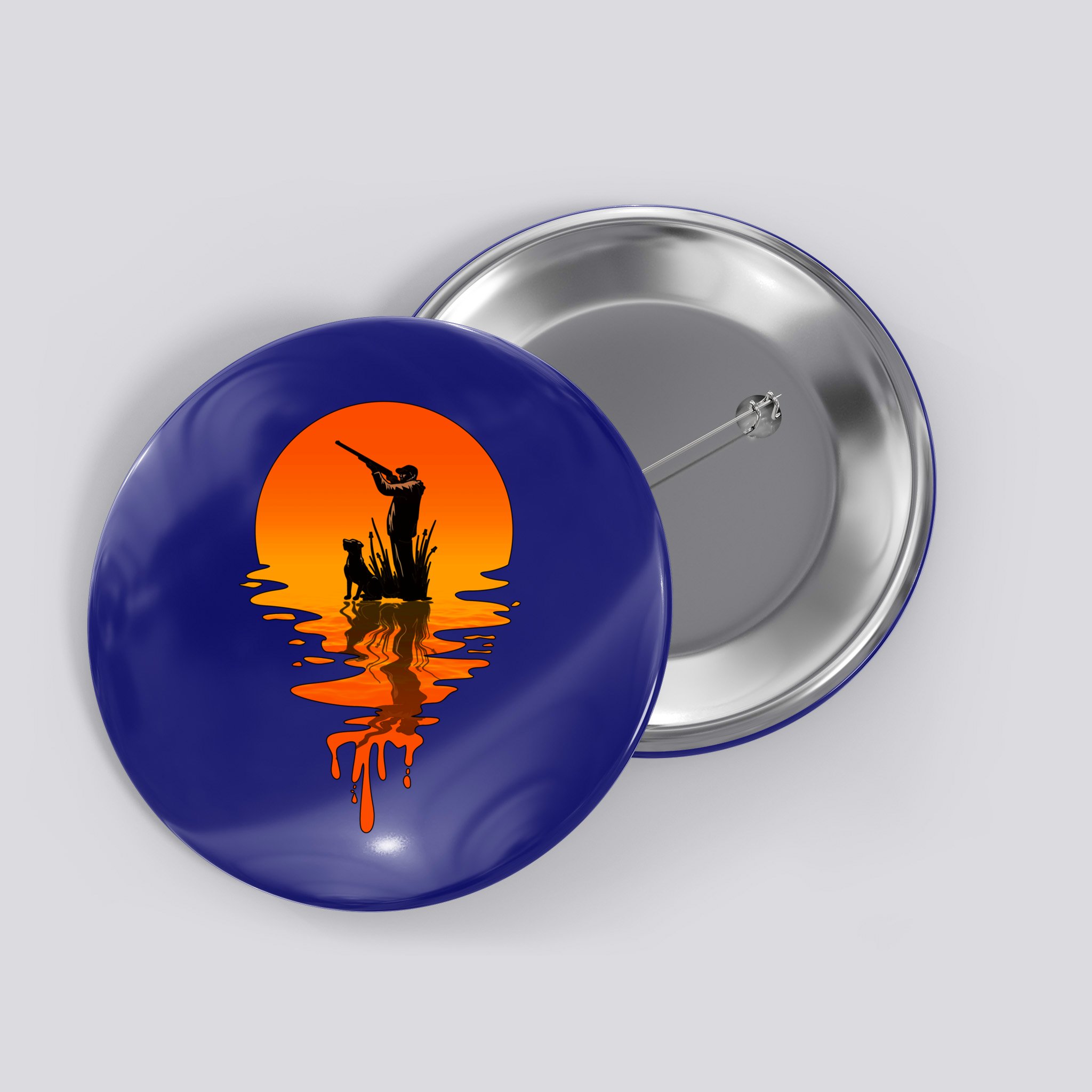 Vintage Retro Style Duck Hunting Gift Button