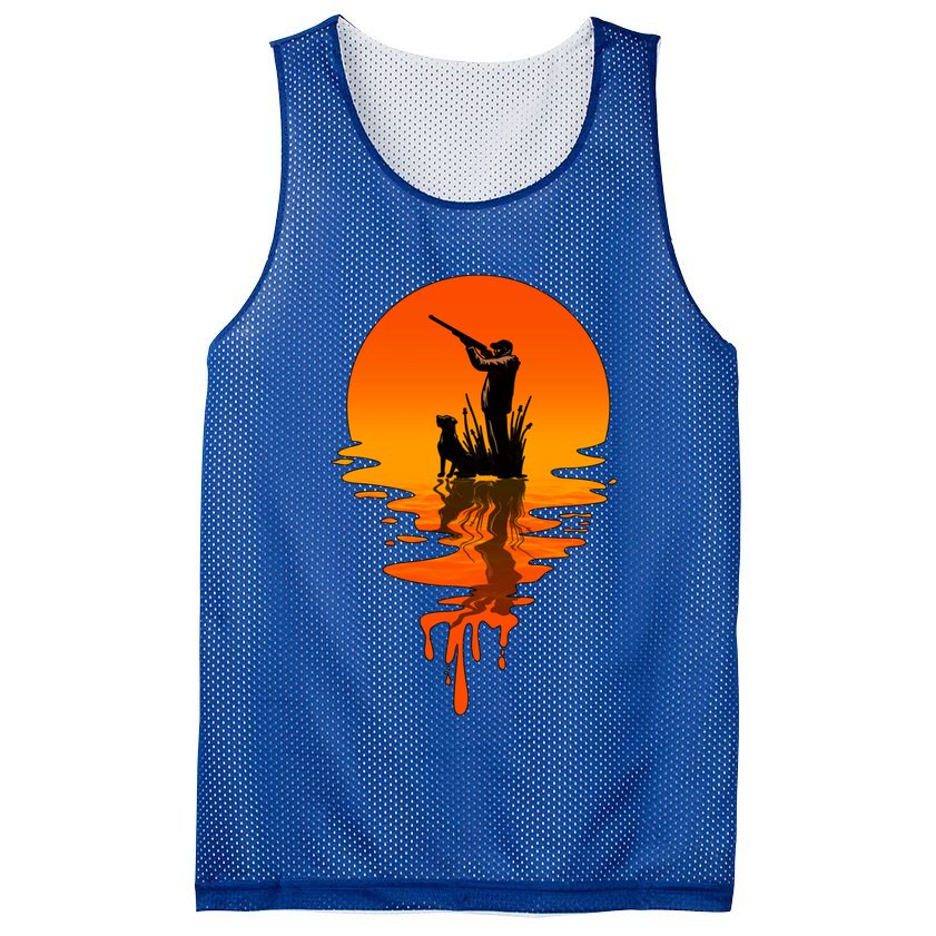 Vintage Retro Style Duck Hunting Gift Mesh Reversible Basketball Jersey Tank