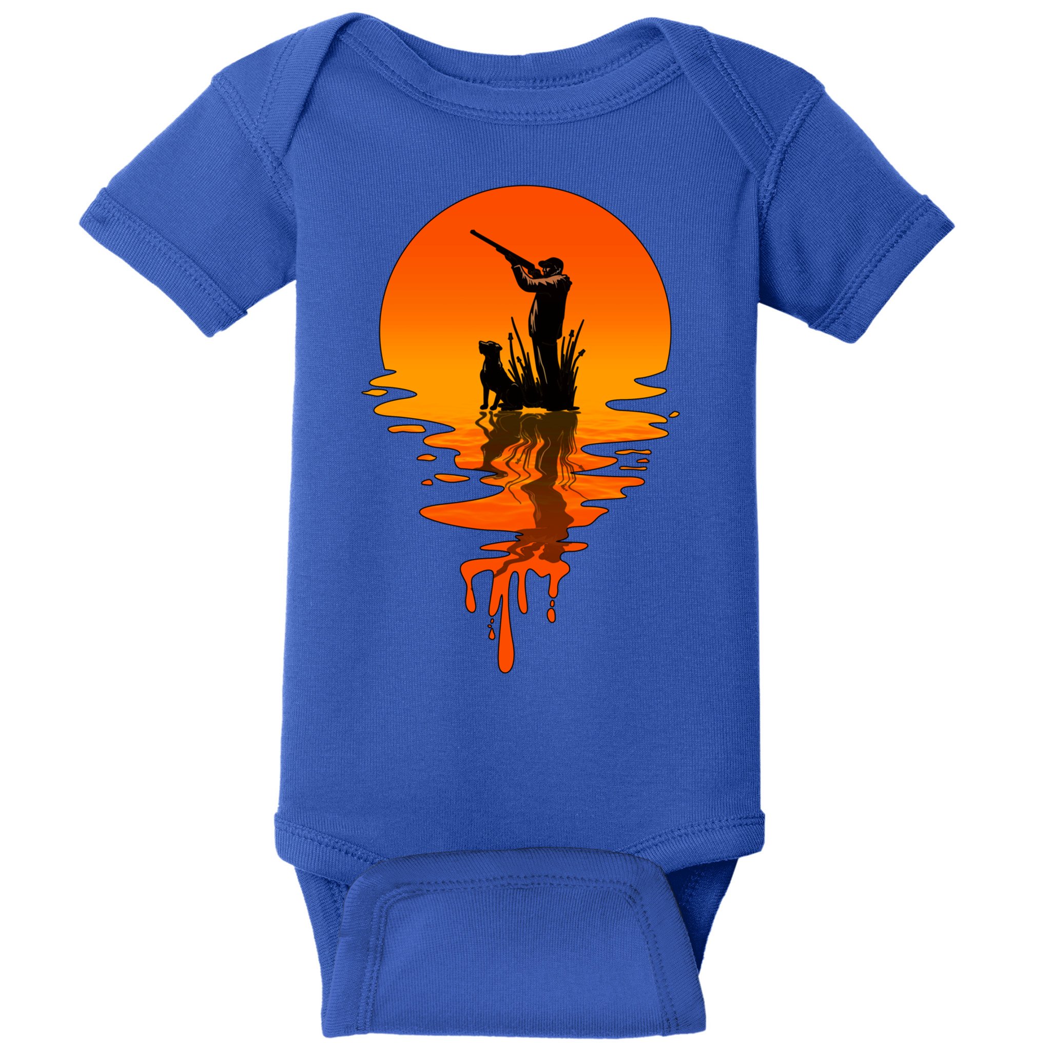 Vintage Retro Style Duck Hunting Gift Baby Bodysuit