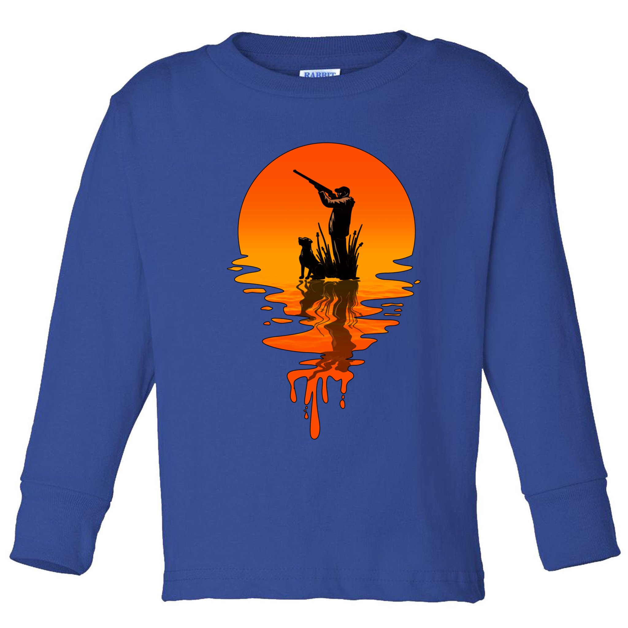 Vintage Retro Style Duck Hunting Gift Toddler Long Sleeve Shirt
