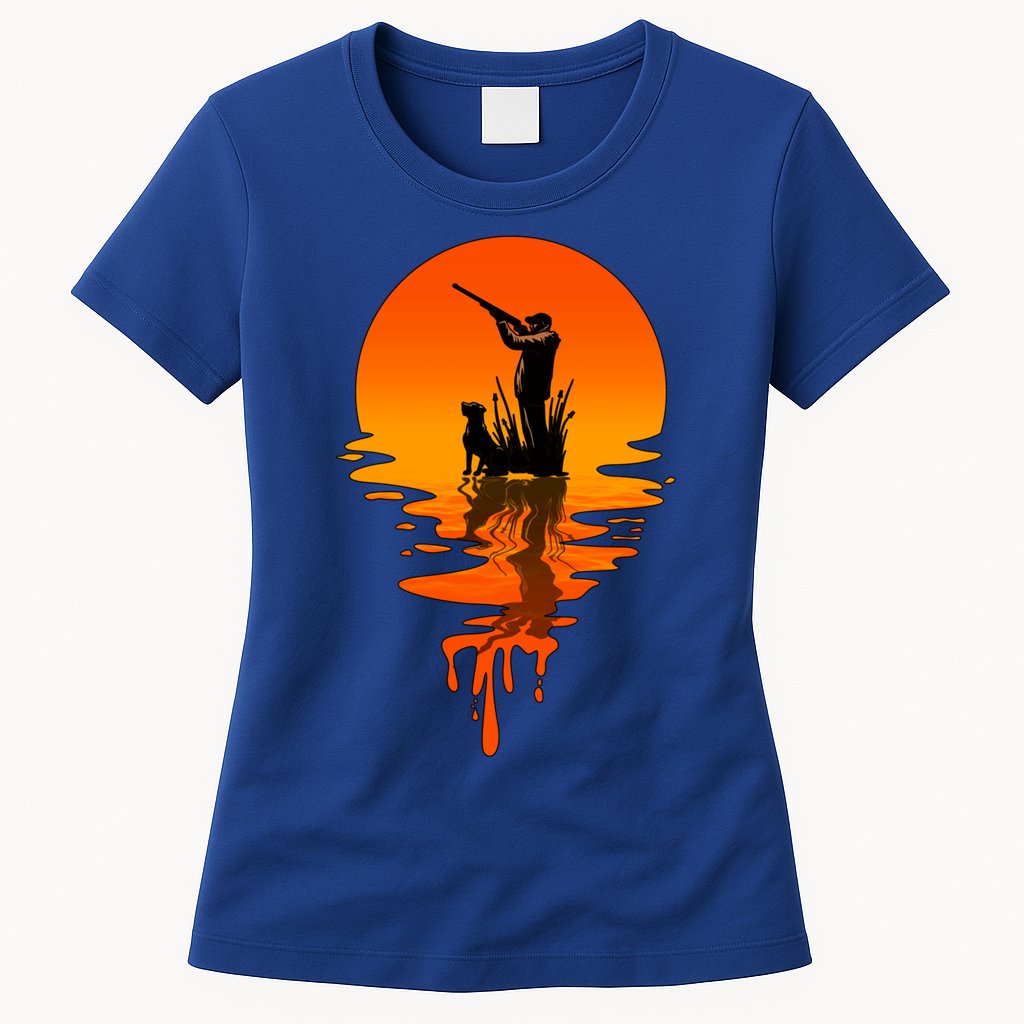 Vintage Retro Style Duck Hunting Gift Womens T-Shirt