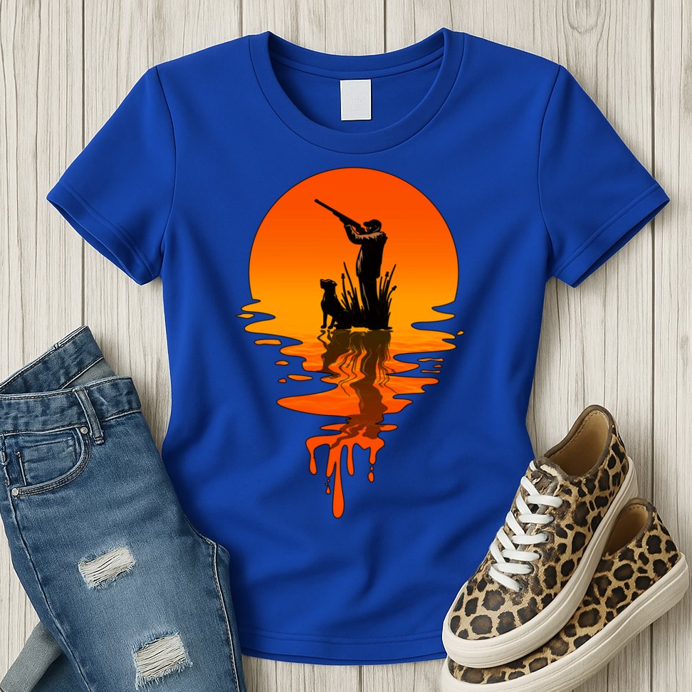 Vintage Retro Style Duck Hunting Gift Womens T-Shirt