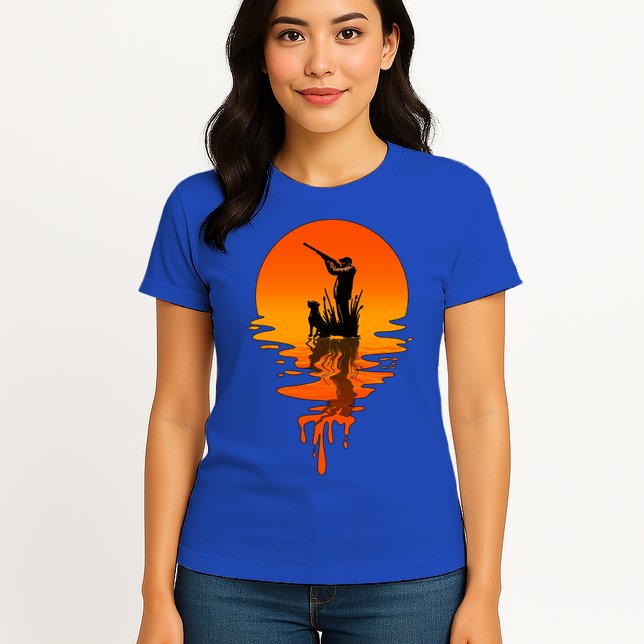 Vintage Retro Style Duck Hunting Gift Womens T-Shirt