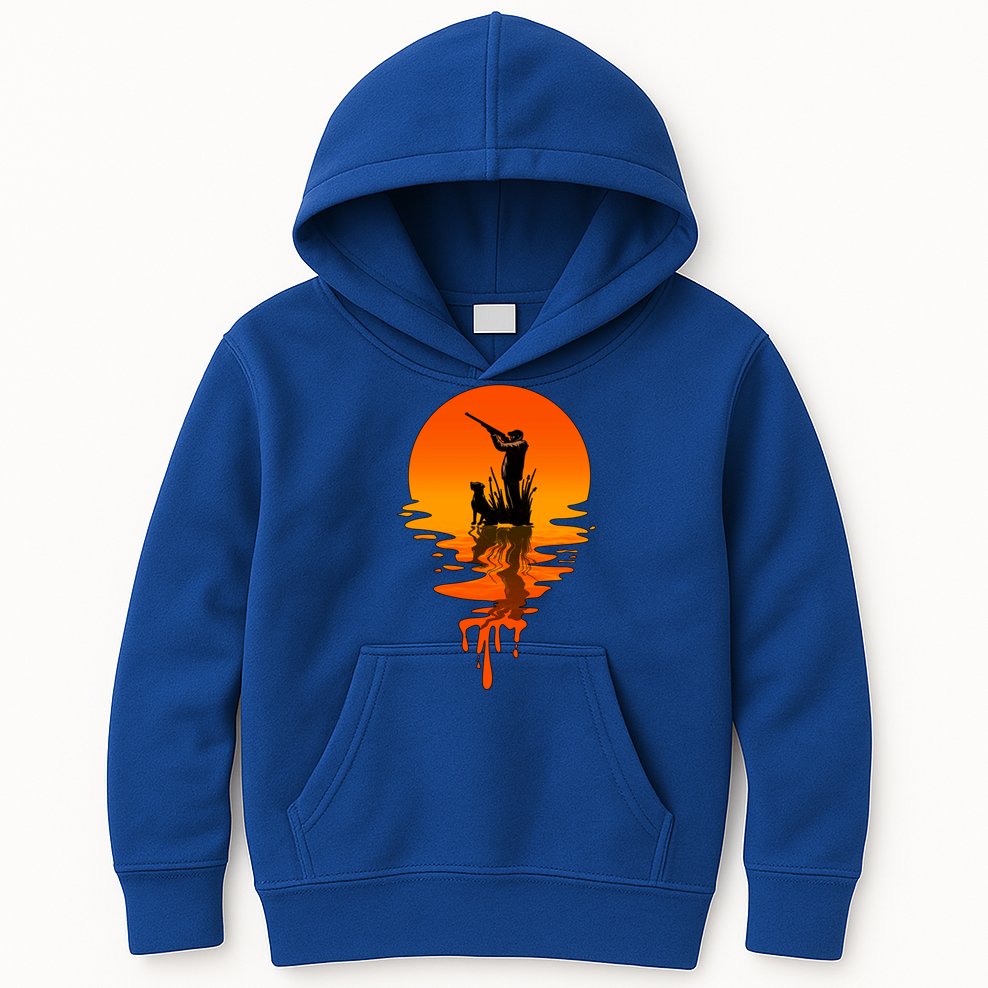 Vintage Retro Style Duck Hunting Gift Kids Hoodie