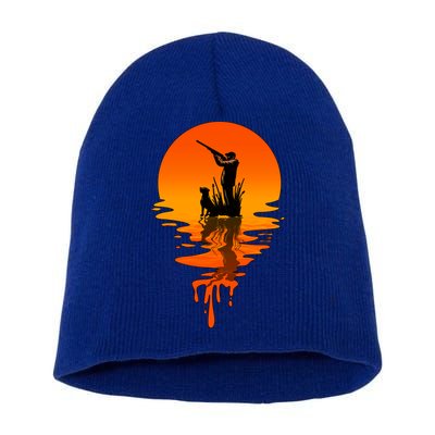 Vintage Retro Style Duck Hunting Gift Short Acrylic Beanie