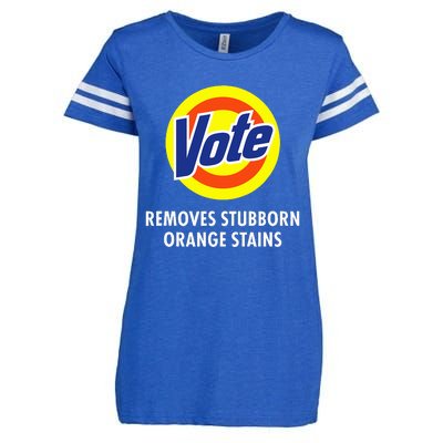 Vote Removes Stubborn Orange Stains Funny Anti Trump Enza Ladies Jersey Football T-Shirt