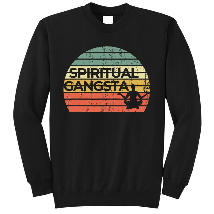 Vintage Retro Sunset Funny Yoga Spiritual Gangsta Sweatshirt