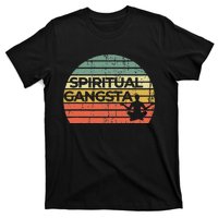 Vintage Retro Sunset Funny Yoga Spiritual Gangsta T-Shirt