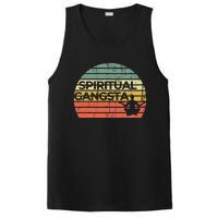 Vintage Retro Sunset Funny Yoga Spiritual Gangsta PosiCharge Competitor Tank