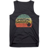 Vintage Retro Sunset Funny Yoga Spiritual Gangsta Tank Top