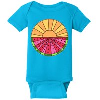 Vintage Retro Summer Sunshine Watermelon Baby Bodysuit