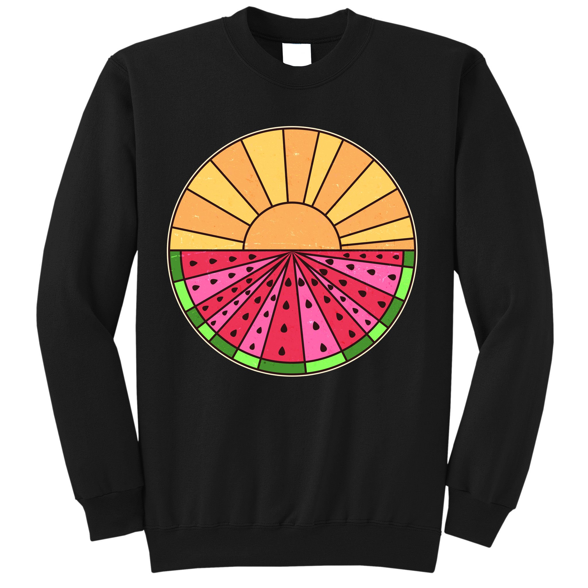 Vintage Retro Summer Sunshine Watermelon Sweatshirt
