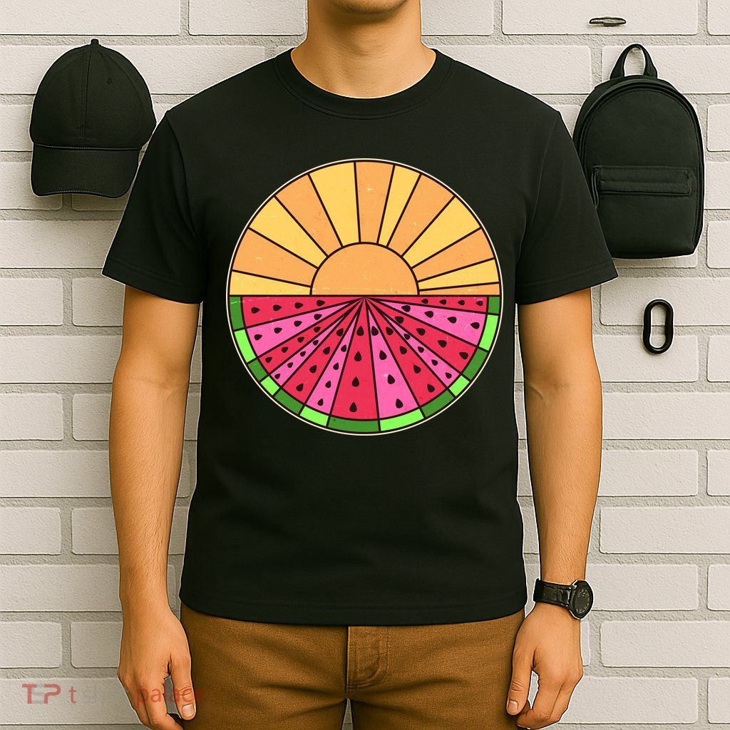 Vintage Retro Summer Sunshine Watermelon T-Shirt