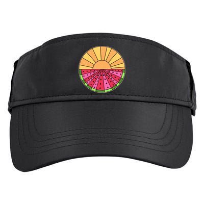 Vintage Retro Summer Sunshine Watermelon Adult Drive Performance Visor