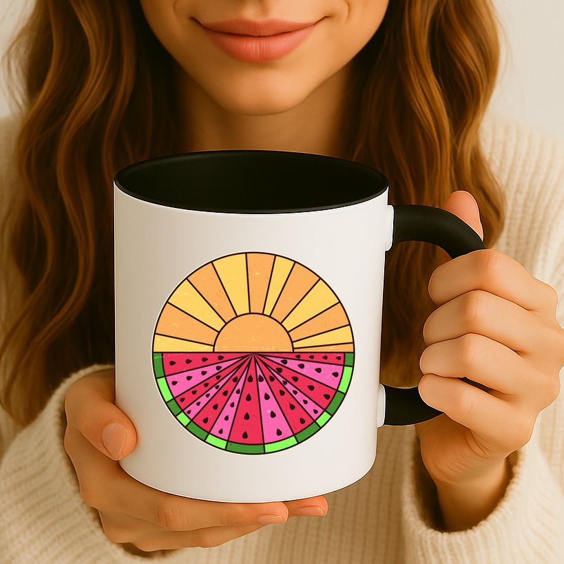 Vintage Retro Summer Sunshine Watermelon Mug