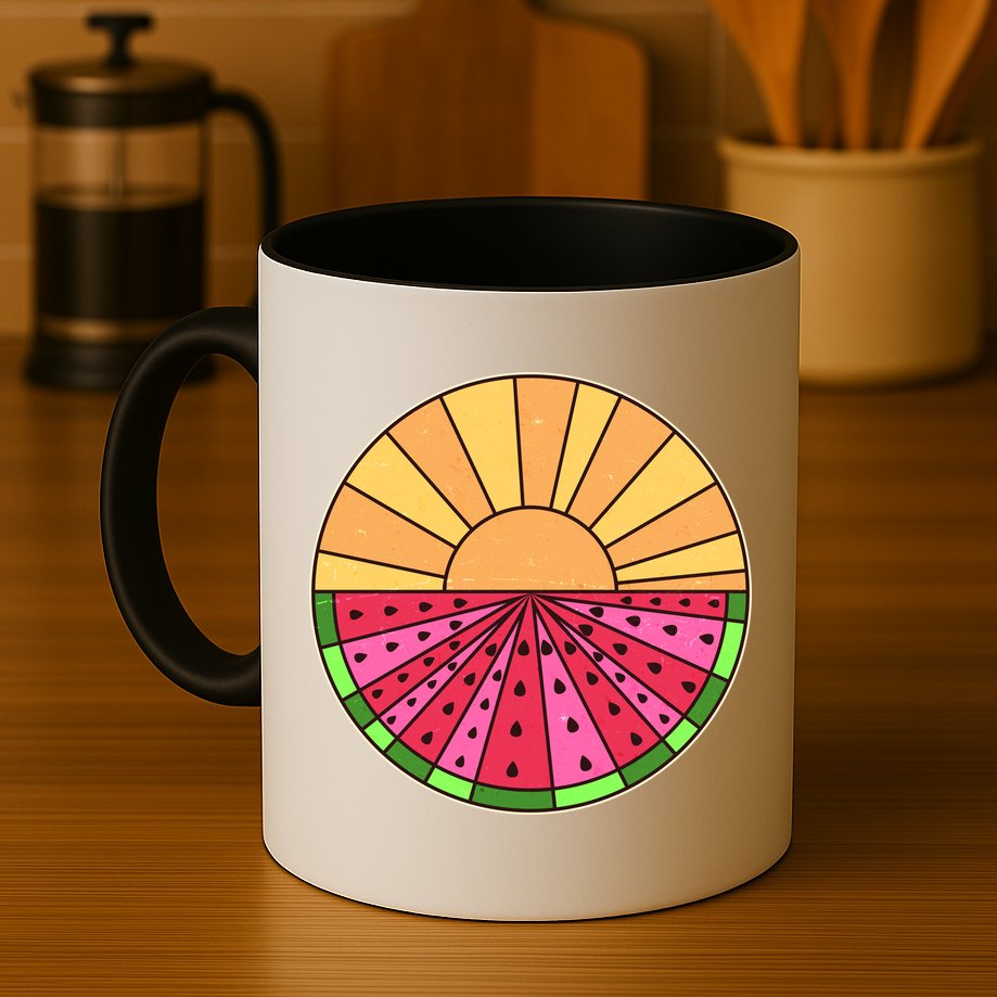 Vintage Retro Summer Sunshine Watermelon Mug